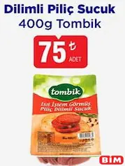 TOMBİK DİLİMLİ PİLİÇ SUCUK 400 G TOMBİK DİLİMLİ PİLİÇ SUCUK 400 G